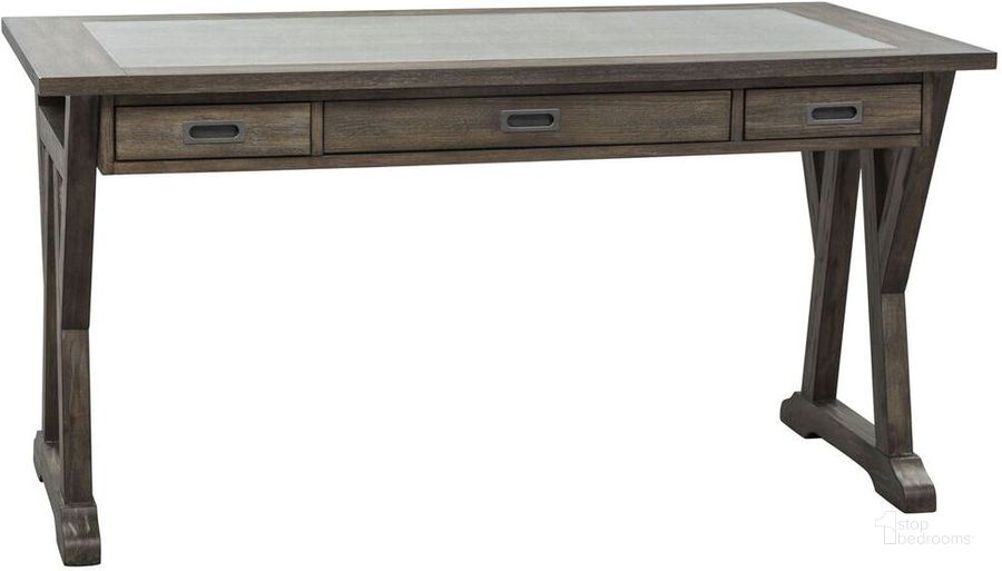 The appearance of Stone Brook Rustic Saddle Laptop Desk designed by Liberty in the transitional interior design. This brown piece of furniture  was selected by 1StopBedrooms from Stone Brook Collection to add a touch of cosiness and style into your home. Sku: 466-HO105. Material: Wood. Product Type: Computer Desk. Image1