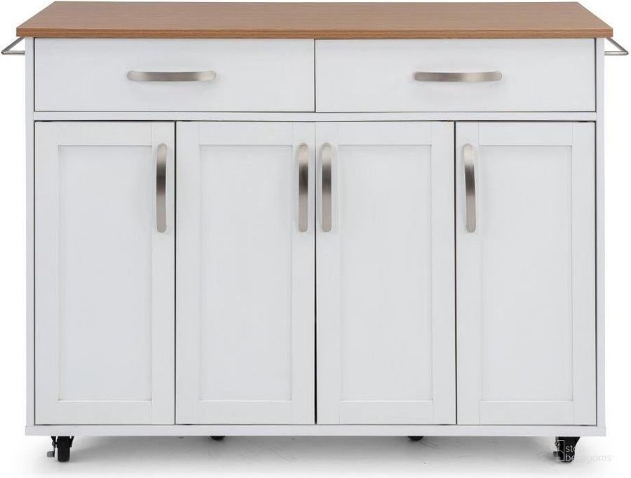 The appearance of Storage Plus Off White Kitchen Cart 4410-95 designed by Homestyles in the traditional interior design. This off white piece of furniture  was selected by 1StopBedrooms from Storage Plus Collection to add a touch of cosiness and style into your home. Sku: 4410-95. Material: Wood. Product Type: Kitchen Cart. Image1