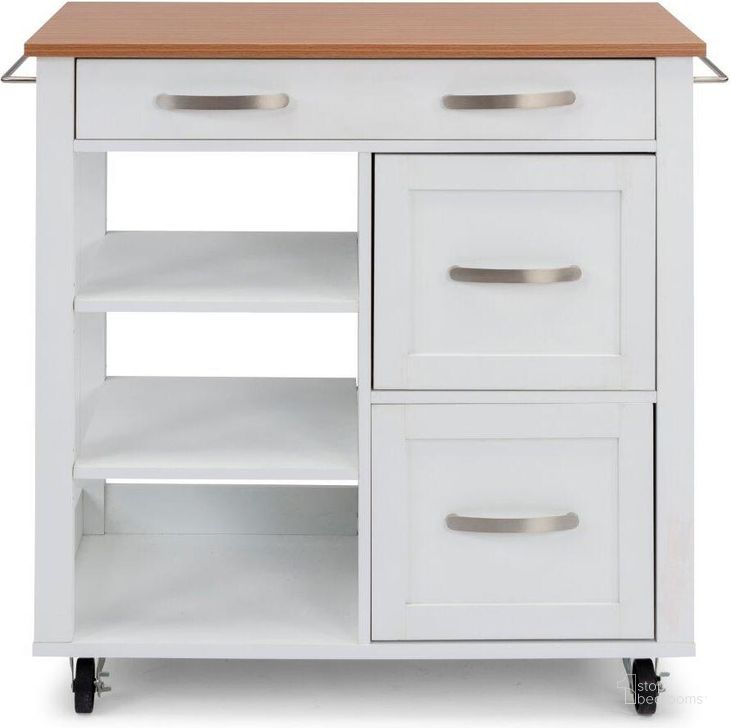 The appearance of Storage Plus Off White Kitchen Cart 4420-95 designed by Homestyles in the traditional interior design. This off white piece of furniture  was selected by 1StopBedrooms from Storage Plus Collection to add a touch of cosiness and style into your home. Sku: 4420-95. Material: Wood. Product Type: Kitchen Cart. Image1