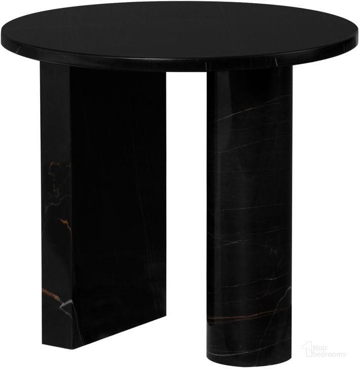 The appearance of Stories Side Table In Noir designed by Nuevo in the modern / contemporary interior design. This noir piece of furniture  was selected by 1StopBedrooms from Stories Collection to add a touch of cosiness and style into your home. Sku: HGMM230. Product Type: Side Table. Material: Stone. Image1
