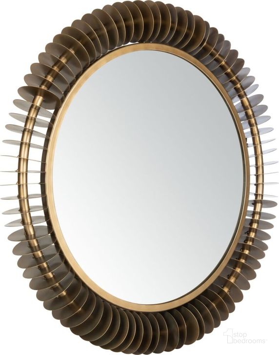 The appearance of Storm Brass Antique Mirror designed by Safavieh in the modern / contemporary interior design. This brass piece of furniture  was selected by 1StopBedrooms from Safavieh MRR Collection to add a touch of cosiness and style into your home. Sku: MRR3011A. Product Type: Mirror. Material: Iron. Image1