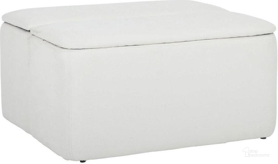 The appearance of Stout Contemporary Storage Ottoman In Cream Fabric designed by Lumisource in the modern / contemporary interior design. This cream piece of furniture  was selected by 1StopBedrooms from Stout Collection to add a touch of cosiness and style into your home. Sku: OT-STOUT CR. Material: Polyester. Product Type: Ottoman. Image1
