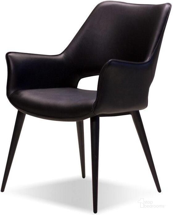 The appearance of Stratford Black Leatherette With Black Metal Frame Armchair designed by Mobital in the modern / contemporary interior design. This black piece of furniture  was selected by 1StopBedrooms from Stratford Collection to add a touch of cosiness and style into your home. Sku: DAR-STRA-BLAC-BLAMF. Material: Metal. Product Type: Arm Chair.