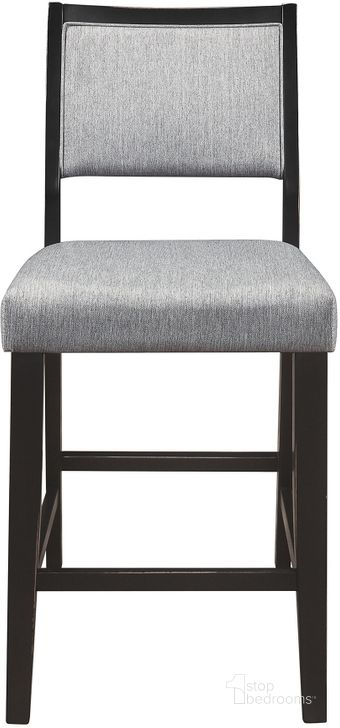 The appearance of Stratus Counter and Bar Height Chairs In Black and Gray designed by Homelegance in the modern / contemporary interior design. This black and gray piece of furniture  was selected by 1StopBedrooms from Stratus Collection to add a touch of cosiness and style into your home. Sku: 5842-24. Product Type: Counter Height Chair. Material: Textured. Image1