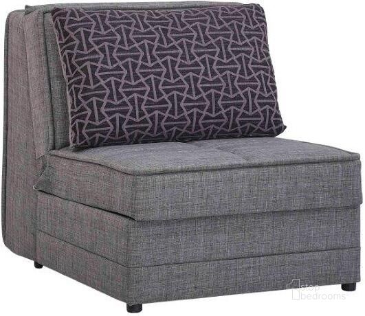 The appearance of Studio Upholstered Convertible Armchair with Storage In Gray designed by Casamode in the modern / contemporary interior design. This gray piece of furniture  was selected by 1StopBedrooms from Studio Collection to add a touch of cosiness and style into your home. Sku: SUO-GY-AC. Product Type: Arm Chair. Material: Chenille. Image1