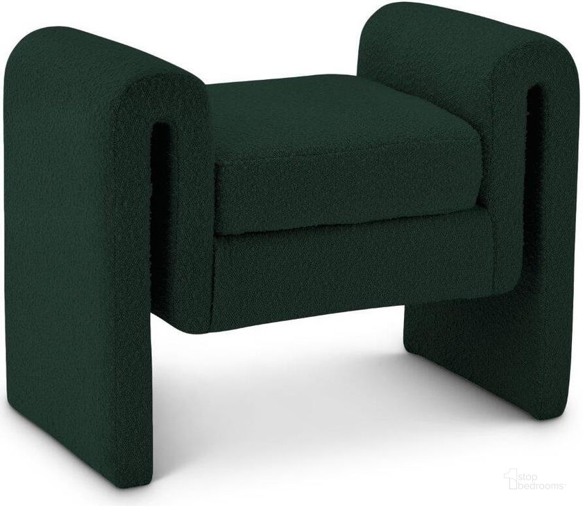 The appearance of Stylus Green Boucle Fabric Bench 148Green designed by Meridian in the modern / contemporary interior design. This green piece of furniture  was selected by 1StopBedrooms from Stylus Collection to add a touch of cosiness and style into your home. Sku: 148Green. Material: Fabric. Product Type: Bench. Image1