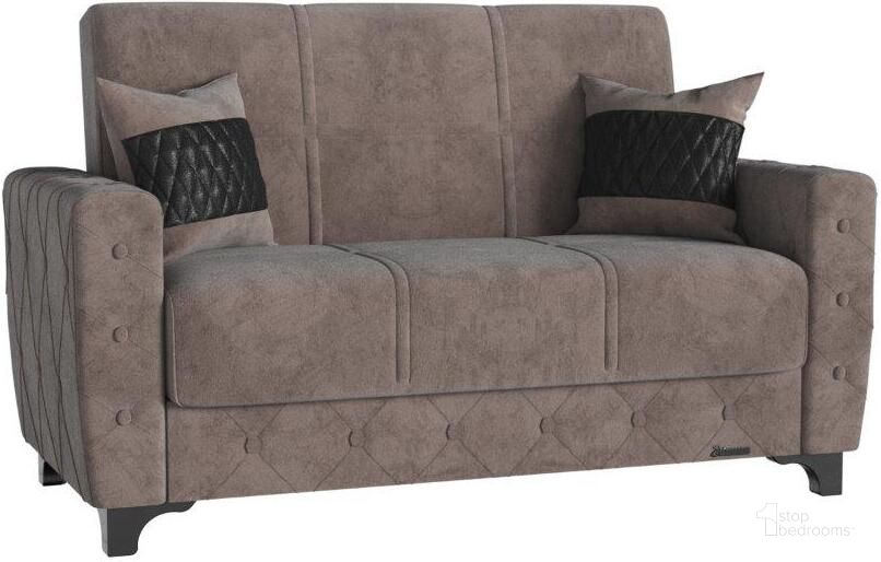 The appearance of Sultan Upholstered Convertible Loveseat with Storage In Beige designed by Casamode in the modern / contemporary interior design. This beige piece of furniture  was selected by 1StopBedrooms from Sultan Collection to add a touch of cosiness and style into your home. Sku: SLTN-BE-LS. Material: Microfiber. Product Type: Loveseat. Image1