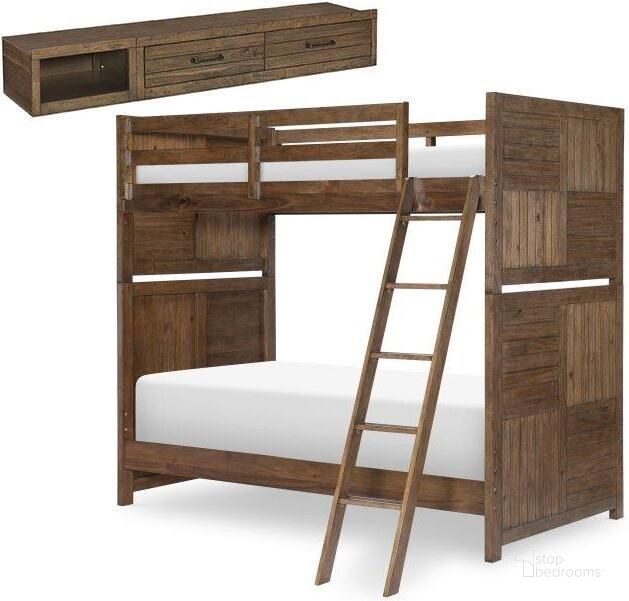 The appearance of Summer Camp Tree House Brown Twin over Twin Bunk Bed with One Side Storage designed by Legacy Classic in the rustic / southwestern interior design. This brown piece of furniture  was selected by 1StopBedrooms from Summer Camp Collection to add a touch of cosiness and style into your home. Sku: 0832-8110;0832-8120;0832-8130;0832-9300. Bed Type: Bunk Bed. Product Type: Bunk Bed. Bed Size: Twin Over Full. Image1
