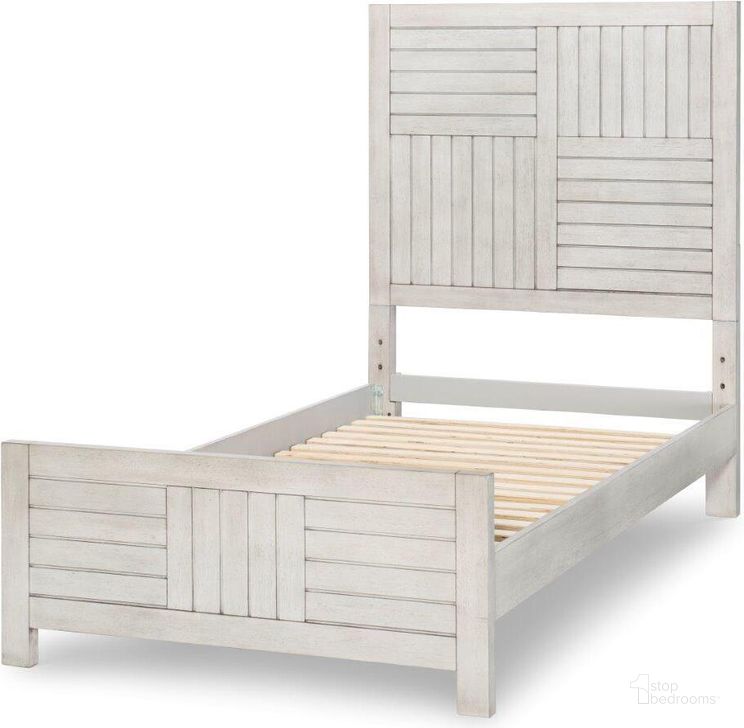 The appearance of Summer Complete Twin Panel Bed In Stone Path White designed by Legacy Classic Kids in the rustic / southwestern interior design. This white piece of furniture  was selected by 1StopBedrooms from Summer Collection to add a touch of cosiness and style into your home. Sku: 0833-4103;0833-4113;0833-4900. Bed Type: Platform Bed. Product Type: Platform Bed. Bed Size: Twin. Material: Rubberwood. Image1