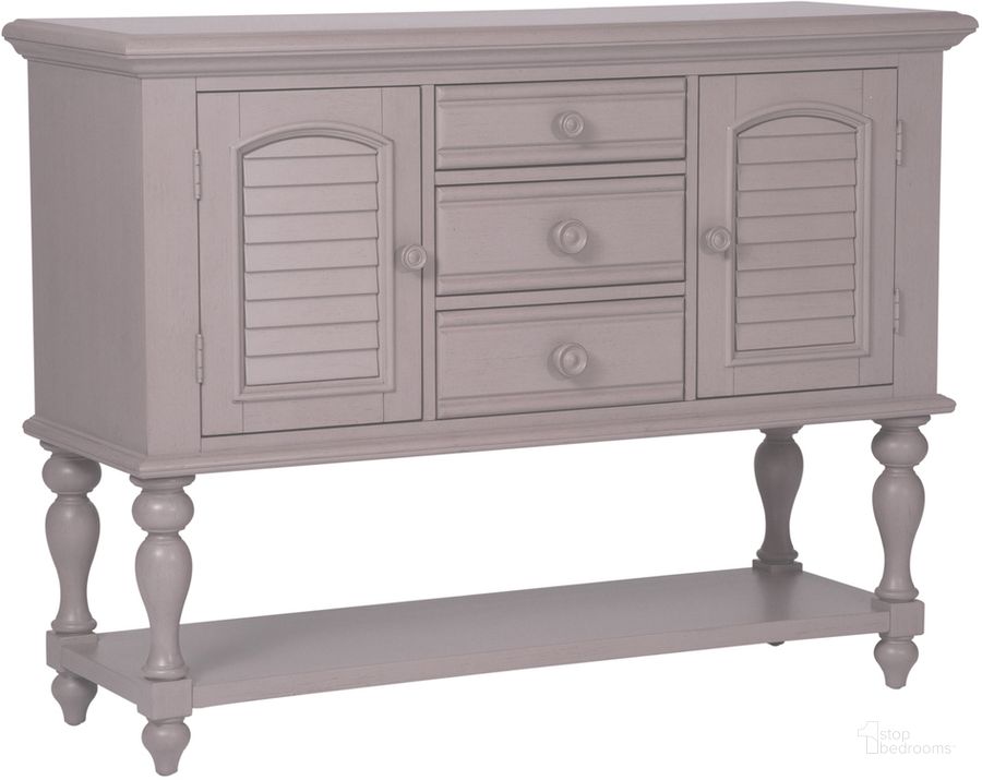 The appearance of Summer House Dove Grey Server designed by Liberty in the country / farmhouse interior design. This gray piece of furniture  was selected by 1StopBedrooms from Summer House Collection to add a touch of cosiness and style into your home. Sku: 407-SR5239. Material: Wood. Product Type: Server. Image1