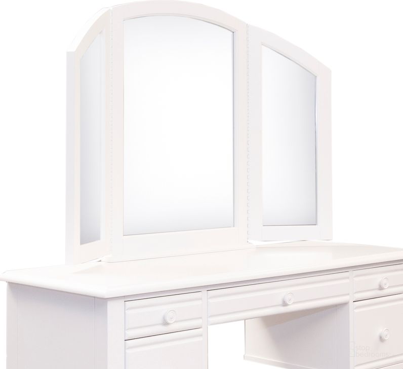 The appearance of Summer House I Vanity Mirror In White designed by Liberty in the country / farmhouse interior design. This white piece of furniture  was selected by 1StopBedrooms from Summer House I Collection to add a touch of cosiness and style into your home. Sku: 607-BR55. Product Type: Vanity Mirror. Material: Poplar. Image1