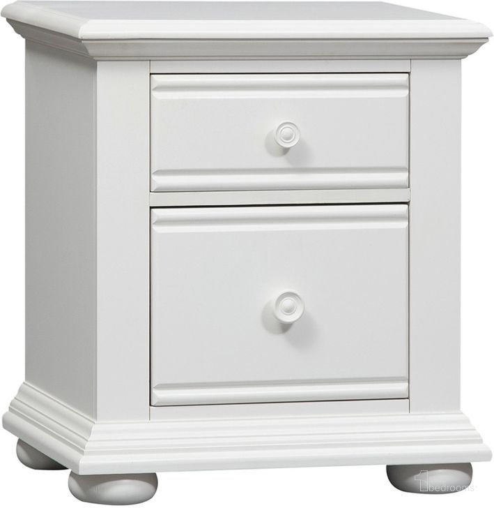 The appearance of Summer House Oyster White 2 Drawer Nightstand designed by Liberty in the transitional interior design. This white piece of furniture  was selected by 1StopBedrooms from Summer House Collection to add a touch of cosiness and style into your home. Sku: 607-BR60. Material: Wood. Product Type: Nightstand. Image1