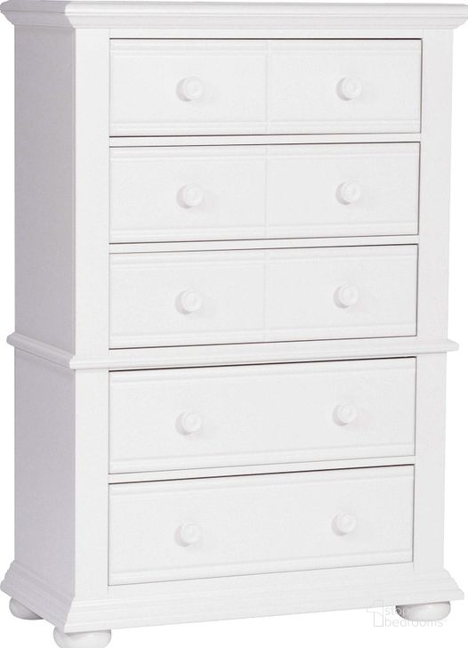 The appearance of Summer House Oyster White 5 Drawer Chest designed by Liberty in the modern / contemporary interior design. This white piece of furniture  was selected by 1StopBedrooms from Summer House Collection to add a touch of cosiness and style into your home. Sku: 607-BR41. Material: Wood. Product Type: Chest. Image1