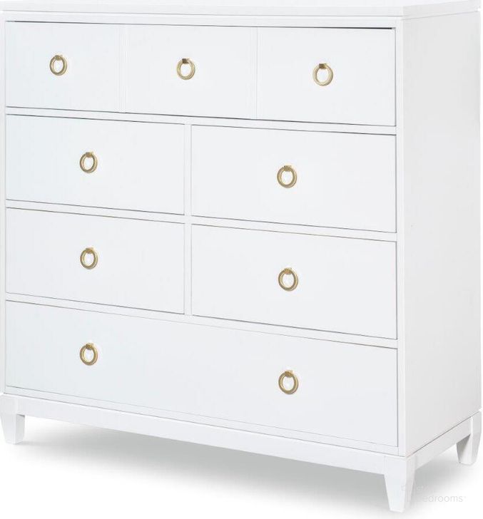 The appearance of Summerland Pure White Bureau designed by Legacy Classic in the modern / contemporary interior design. This white piece of furniture  was selected by 1StopBedrooms from Summerland Collection to add a touch of cosiness and style into your home. Sku: 1160-2400. Product Type: Bureau. Material: Poplar. Image1