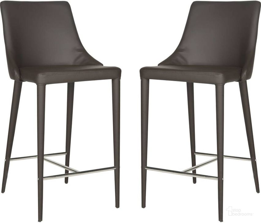 The appearance of Summerset Brown and Chrome Counter Stool designed by Safavieh in the modern / contemporary interior design. This brown piece of furniture  was selected by 1StopBedrooms from Summerset Collection to add a touch of cosiness and style into your home. Sku: FOX2017D-SET2. Product Type: Barstool. Material: Iron. Image1