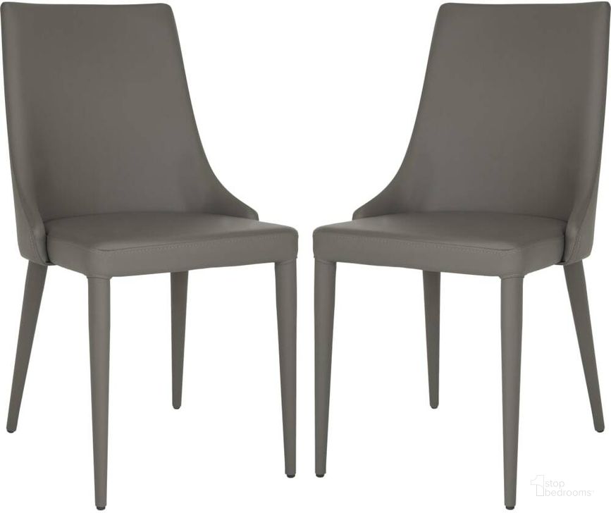 The appearance of Summerset Grey 19 Inch Leather Side Chair Set of 2 designed by Safavieh in the traditional interior design. This grey piece of furniture  was selected by 1StopBedrooms from Summerset Collection to add a touch of cosiness and style into your home. Sku: FOX2014H-SET2. Product Type: Dining Chair. Material: Iron. Image1