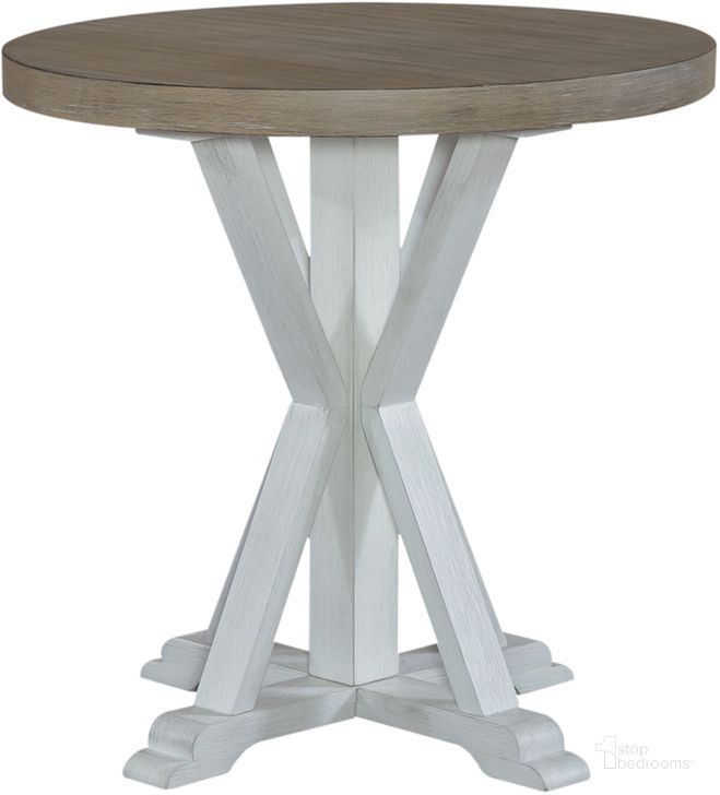 The appearance of Summerville Round End Table designed by Liberty in the transitional interior design. This white piece of furniture  was selected by 1StopBedrooms from Summerville Collection to add a touch of cosiness and style into your home. Sku: 171-OT1022. Product Type: End Table. Material: Rubberwood. Image1
