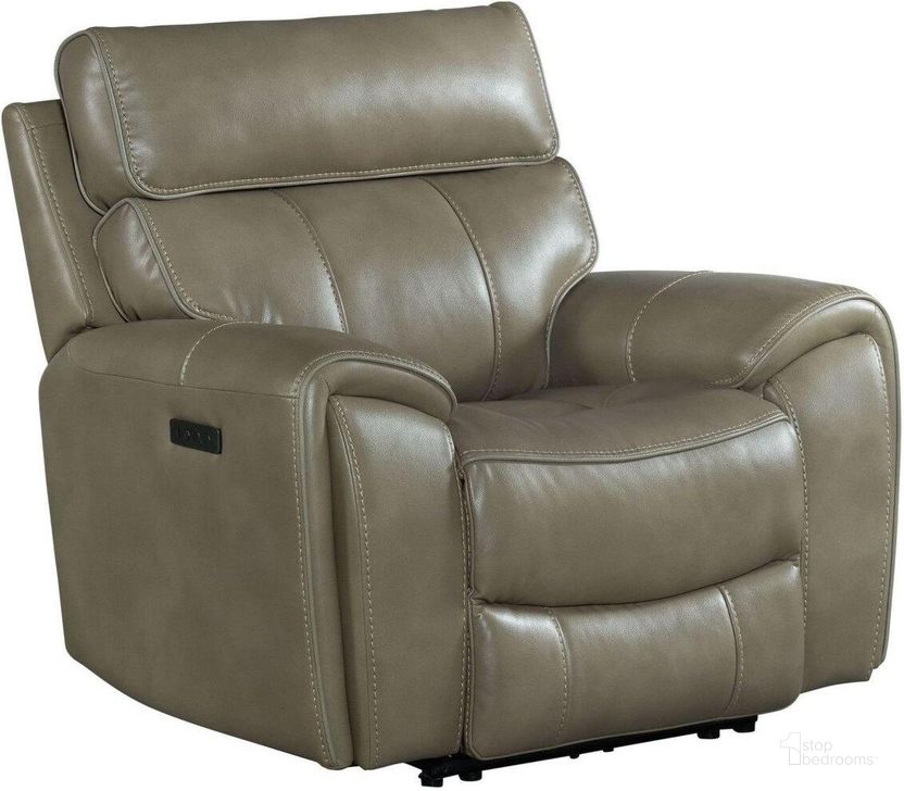 The appearance of Summit Mushroom Dual Power Recliner designed by Intercon in the transitional interior design. This beige piece of furniture  was selected by 1StopBedrooms from Summit Collection to add a touch of cosiness and style into your home. Sku: SI-RC-144DPR-MUS-C. Product Type: Recliner. Image1