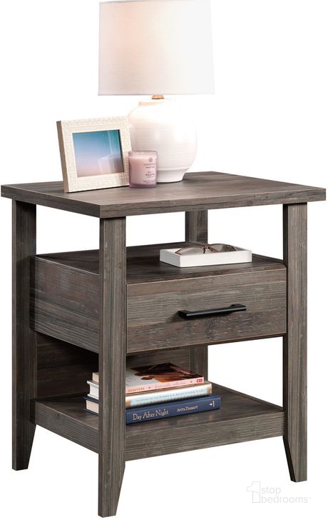 The appearance of Summit Station Night Stand In Pebble Pine designed by Sauder in the transitional interior design. This pebble pine piece of furniture  was selected by 1StopBedrooms from Summit Station Collection to add a touch of cosiness and style into your home. Sku: 431747. Product Type: Nightstand. Material: Engineered Wood. Image1