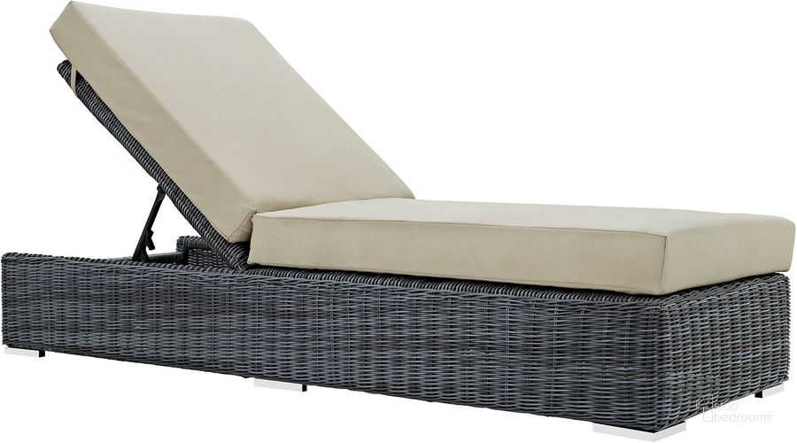 The appearance of Summon Canvas Antique Beige Outdoor Patio Sunbrella Chaise Lounge designed by Modway in the modern / contemporary interior design. This canvas antique beige piece of furniture  was selected by 1StopBedrooms from Summon Collection to add a touch of cosiness and style into your home. Sku: EEI-1876-GRY-BEI. Material: Rattan. Product Type: Outdoor Chaise Lounge. Image1