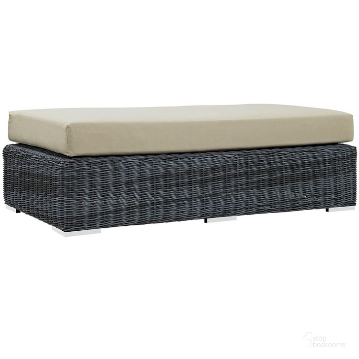 The appearance of Summon Outdoor Patio Sunbrella Rectangle Ottoman In Canvas Antique Beige designed by Modway in the modern / contemporary interior design. This canvas antique beige piece of furniture  was selected by 1StopBedrooms from Summon Collection to add a touch of cosiness and style into your home. Sku: EEI-1877-GRY-BEI. Material: Rattan. Product Type: Outdoor Ottoman. Image1