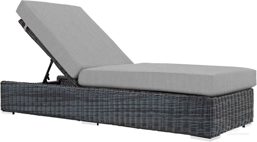 The appearance of Summon Canvas Gray Outdoor Patio Sunbrella Chaise Lounge designed by Modway in the modern / contemporary interior design. This canvas gray piece of furniture  was selected by 1StopBedrooms from Summon Collection to add a touch of cosiness and style into your home. Sku: EEI-1876-GRY-GRY. Material: Rattan. Product Type: Outdoor Chaise Lounge. Image1