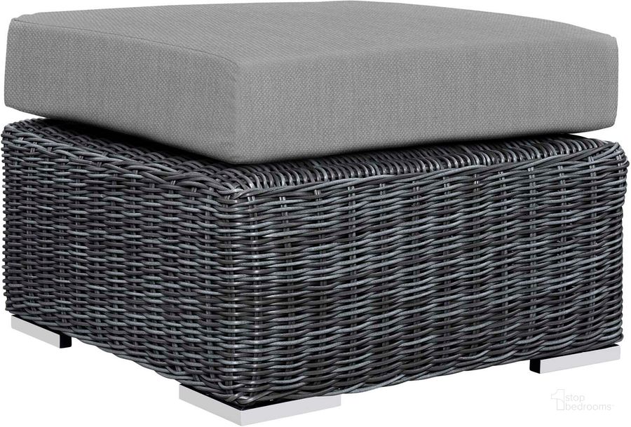 The appearance of Summon Canvas Gray Outdoor Patio Sunbrella Ottoman designed by Modway in the modern / contemporary interior design. This canvas gray piece of furniture  was selected by 1StopBedrooms from Summon Collection to add a touch of cosiness and style into your home. Sku: EEI-1869-GRY-GRY. Material: Rattan. Product Type: Outdoor Ottoman. Image1