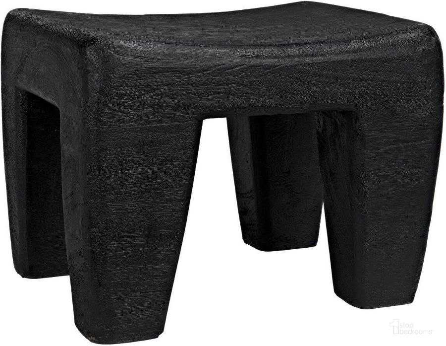 The appearance of Sumo Stool In Black Burnt designed by Noir in the transitional interior design. This black piece of furniture  was selected by 1StopBedrooms from Sumo Collection to add a touch of cosiness and style into your home. Sku: AW-44BB. Product Type: Stool. Image1