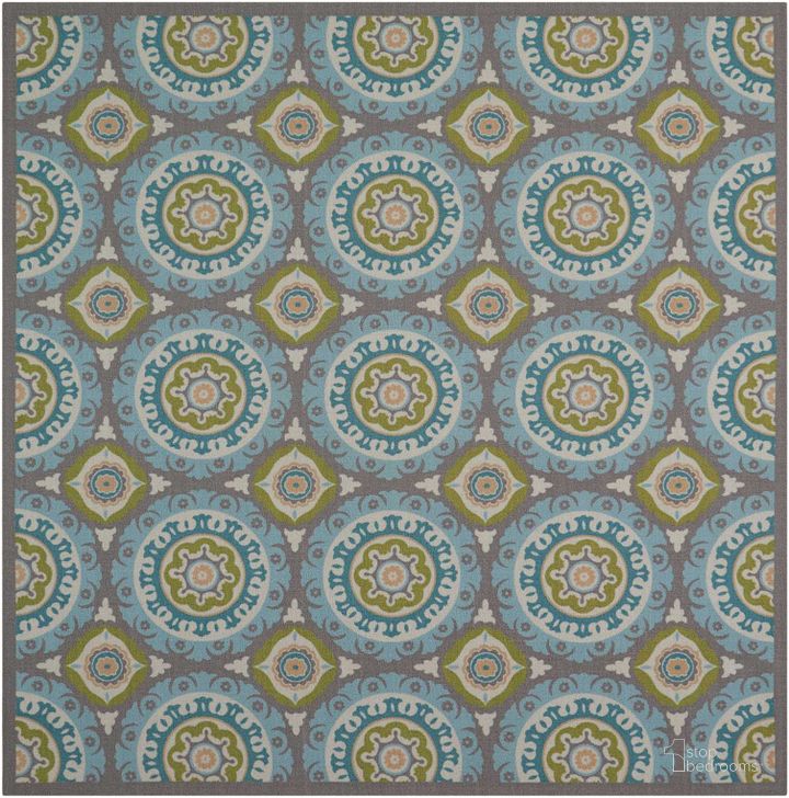 The appearance of Sun N Shade Jade 7 Square Area Rug designed by Nourison in the modern / contemporary interior design. This jade piece of furniture  was selected by 1StopBedrooms from Sun N Shade Collection to add a touch of cosiness and style into your home. Sku: 99446354754. Material: Polyester. Product Type: Area Rugs. Image1