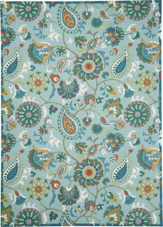 The appearance of Sun N Shade Light Blue 10 X 13 Area Rug designed by Nourison in the traditional interior design. This light blue piece of furniture  was selected by 1StopBedrooms from Sun N Shade Collection to add a touch of cosiness and style into your home. Sku: 99446476203. Material: Polyester. Product Type: Area Rugs. Image1