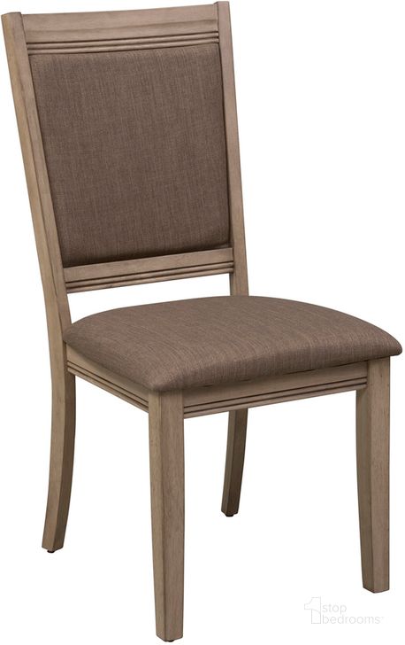 The appearance of Sun Valley Brown Upholstered Side Chair set of 2 designed by Liberty in the modern / contemporary interior design. This brown piece of furniture  was selected by 1StopBedrooms from Sun Valley Collection to add a touch of cosiness and style into your home. Sku: 439-C6501S. Material: Fabric. Product Type: Side Chair. Image1