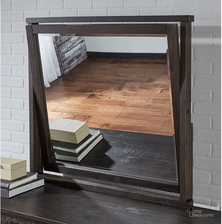 The appearance of Sun Valley Charcoal Mirror designed by A-America in the rustic / southwestern interior design. This gray piece of furniture  was selected by 1StopBedrooms from Sun Valley Collection to add a touch of cosiness and style into your home. Sku: SUVCL5550. Product Type: Dresser Mirror. Material: Pine. Image1