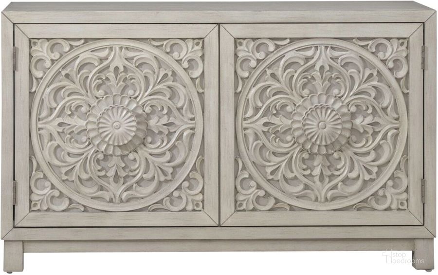 The appearance of Sundance 2 Door Accent Cabinet designed by Liberty in the modern / contemporary interior design. This antique linen piece of furniture  was selected by 1StopBedrooms from Sundance Collection to add a touch of cosiness and style into your home. Sku: 2057W-AC4629. Product Type: Accent Cabinet. Material: Rubberwood. Image1