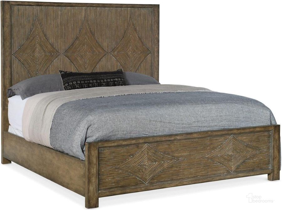 The appearance of Sundance California King Panel Bed designed by Hooker in the transitional interior design. This dark wood piece of furniture  was selected by 1StopBedrooms from Sundance Collection to add a touch of cosiness and style into your home. Sku: 6015-90360-89. Bed Type: Panel Bed. Material: Wood. Product Type: Panel Bed. Bed Size: California King. Image1