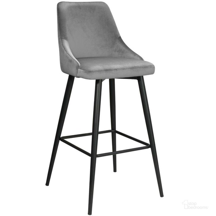 The appearance of Sunset 26 Inch Velvet Fabric Counter Stool Set of 2 In Gray designed by Best Master Furniture in the transitional interior design. This gray piece of furniture  was selected by 1StopBedrooms from Sunset Collection to add a touch of cosiness and style into your home. Sku: WY5170G24. Material: Fabric. Product Type: Barstool. Image1