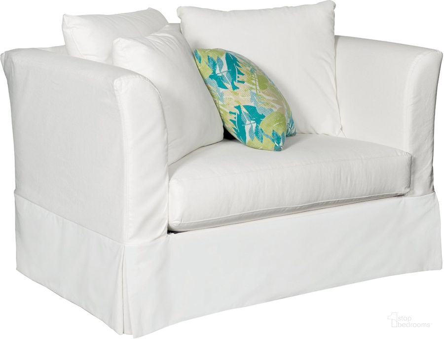 The appearance of Sunset Beach Chair in Canvas White designed by Padmas Plantation in the modern / contemporary interior design. This canvas piece of furniture  was selected by 1StopBedrooms from Sunset Collection to add a touch of cosiness and style into your home. Sku: SBC01-CNVWHT. Product Type: Living Room Chair. Material: Polyurethane. Image1