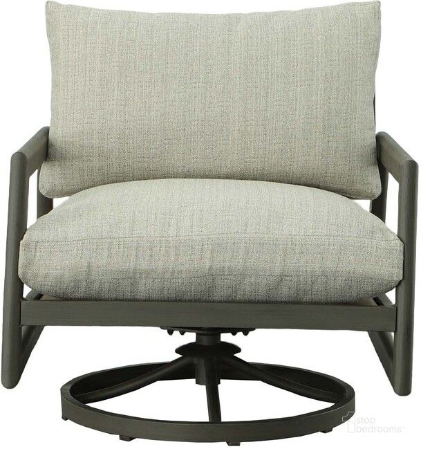The appearance of Sunset Outdoor Swivel Chair In Gray designed by Progressive Furniture in the transitional interior design. This gray piece of furniture  was selected by 1StopBedrooms from Sunset Collection to add a touch of cosiness and style into your home. Sku: I752-SW. Material: Aluminum. Product Type: Outdoor Chair. Image1
