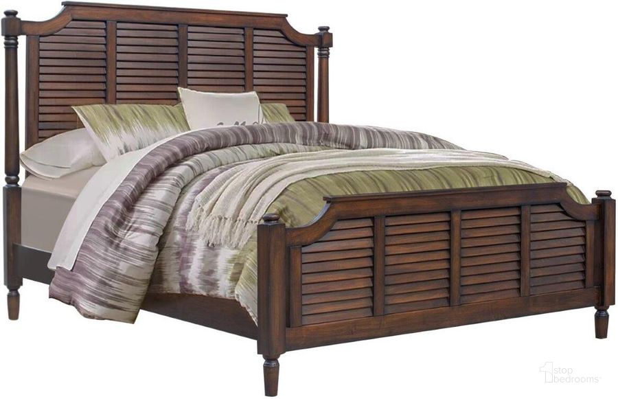 The appearance of Sunset Trading Bahama Shutter Wood King Bed designed by Sunset Trading in the transitional interior design. This walnut piece of furniture  was selected by 1StopBedrooms from Bahama Shutter Wood Collection to add a touch of cosiness and style into your home. Sku: CF-1106-0158;CF-1116-0158;CF-1121-0158. Bed Type: Poster Bed. Material: Wood. Product Type: Poster Bed. Bed Size: King. Image1