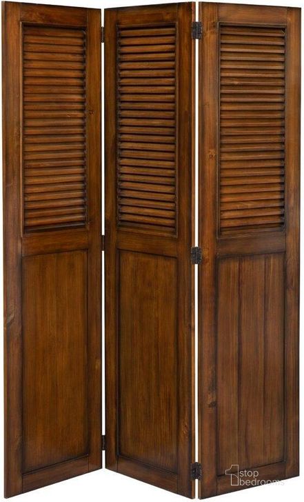 The appearance of Sunset Trading Bahama Shutter Wood Room Divider designed by Sunset Trading in the country / farmhouse interior design. This walnut piece of furniture  was selected by 1StopBedrooms from Bahama Shutter Wood Collection to add a touch of cosiness and style into your home. Sku: CF-1181-0158. Material: Wood. Product Type: Room Divider. Image1