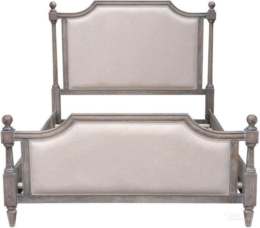 The appearance of Sunset Trading Fawn Gray Queen Upholstered Panel Bed designed by Sunset Trading in the transitional interior design. This distressed grey piece of furniture  was selected by 1StopBedrooms from Fawn Gray Collection to add a touch of cosiness and style into your home. Sku: CF-4201-0789;CF-4211-0789;CF-4221-0789. Bed Type: Panel Bed. Material: Wood. Product Type: Panel Bed. Bed Size: Queen. Image1
