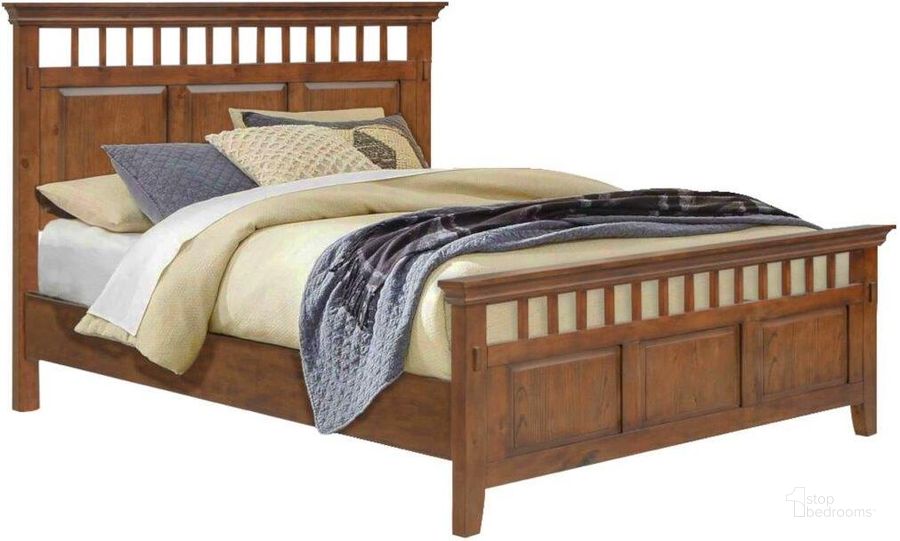 The appearance of Sunset Trading Mission Bay King Bed Amish Brown Solid Wood Panel Headboard And Footboard designed by Sunset Trading in the transitional interior design. This brown piece of furniture  was selected by 1StopBedrooms from Mission Bay Collection to add a touch of cosiness and style into your home. Sku: CF-4902-0877;CF-4925-0877. Bed Type: Panel Bed. Material: Wood. Product Type: Panel Bed. Bed Size: King. Image1