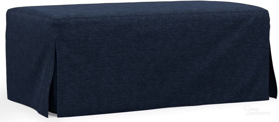 The appearance of Newport Slipcover For 44 Inch Wide Ottoman In Navy Blue designed by Sunset Trading in the modern / contemporary interior design. This navy blue piece of furniture  was selected by 1StopBedrooms from Newport Collection to add a touch of cosiness and style into your home. Sku: SY-130030SC-391049. Material: Polyester. Product Type: Cover. Image1