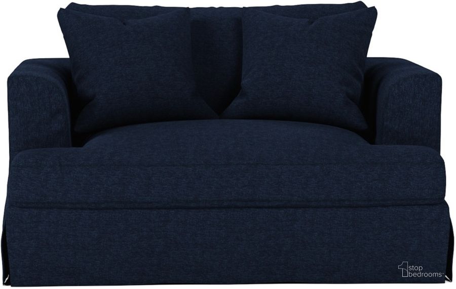 The appearance of Newport Slipcover For 52 Inch Wide Chair and A Half With 2 Throw Pillow Covers In Navy Blue designed by Sunset Trading in the modern / contemporary interior design. This navy blue piece of furniture  was selected by 1StopBedrooms from Newport Collection to add a touch of cosiness and style into your home. Sku: SY-130015SC-391049. Material: Polyester. Product Type: Cover. Image1
