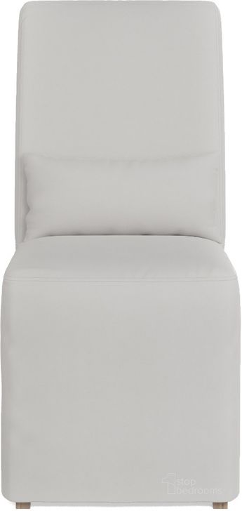 The appearance of Newport Slipcover For Dining Chair In White designed by Sunset Trading in the modern / contemporary interior design. This white piece of furniture  was selected by 1StopBedrooms from Newport Collection to add a touch of cosiness and style into your home. Sku: SY-1025906SC-391081. Material: Polyester. Product Type: Cover. Image1