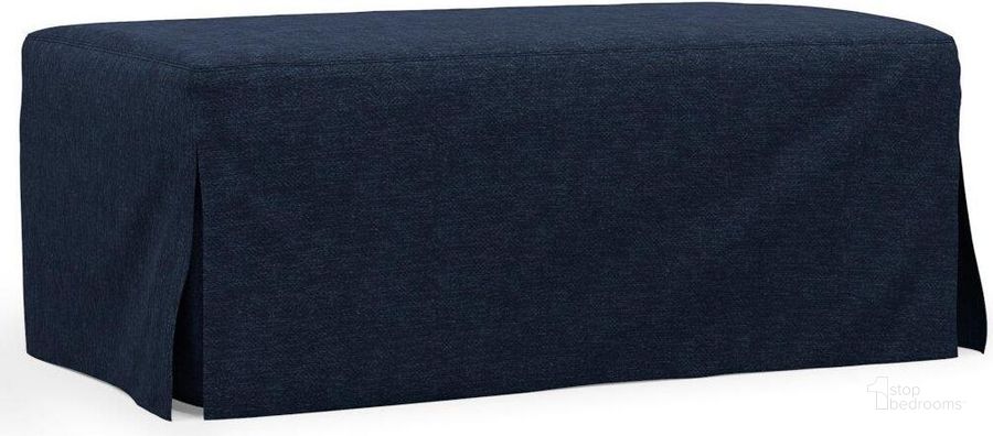 The appearance of Sunset Trading Newport Slipcovered 44 Inch Wide Ottoman Stain Resistant Performance Fabric Navy Blue designed by Sunset Trading in the transitional interior design. This navy blue piece of furniture  was selected by 1StopBedrooms from Newport Collection to add a touch of cosiness and style into your home. Sku: SY-130030-3910-49. Material: Wood. Product Type: Ottoman. Image1