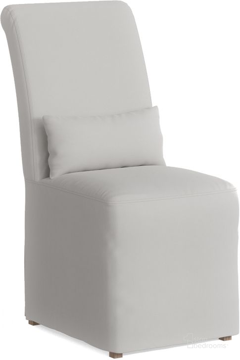 The appearance of Sunset Trading Newport Slipcovered Dining Chair Stain Resistant Performance Fabric White designed by Sunset Trading in the modern / contemporary interior design. This white piece of furniture  was selected by 1StopBedrooms from Newport Collection to add a touch of cosiness and style into your home. Sku: SY-1025906-3910-81. Material: Wood. Product Type: Dining Chair. Image1