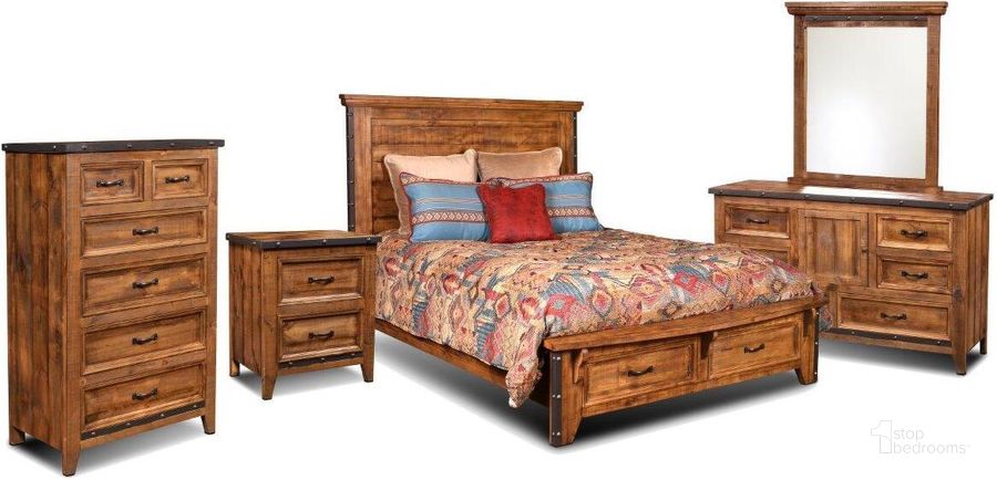 The appearance of Sunset Trading Rustic City 5 Piece King Bedroom Set designed by Sunset Trading in the rustic / southwestern interior design. This natural oak piece of furniture  was selected by 1StopBedrooms from Rustic City Collection to add a touch of cosiness and style into your home. Sku: HH-4365-003;HH-4365-103;HH-4365-203;HH-4365-310;HH-4365-320;HH-4365-330;HH-4365-350. Bed Type: Storage Bed. Product Type: Storage Bed. Bed Size: King. Material: MDF. Image1