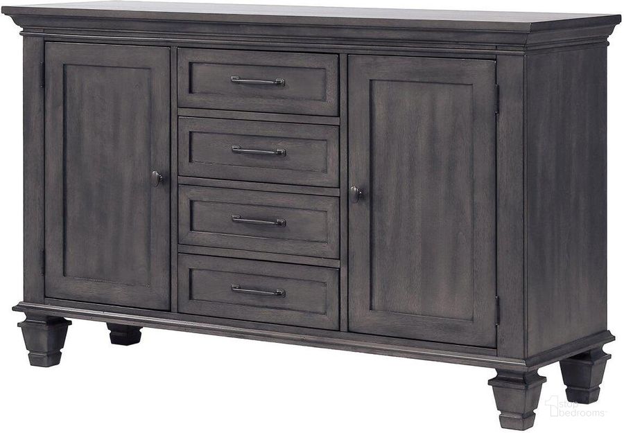 The appearance of Sunset Trading Shades of Gray Buffet designed by Sunset Trading in the traditional interior design. This weathered grey piece of furniture  was selected by 1StopBedrooms from Shades Of Gray Collection to add a touch of cosiness and style into your home. Sku: DLU-EL-B. Material: Wood. Product Type: Buffet. Image1