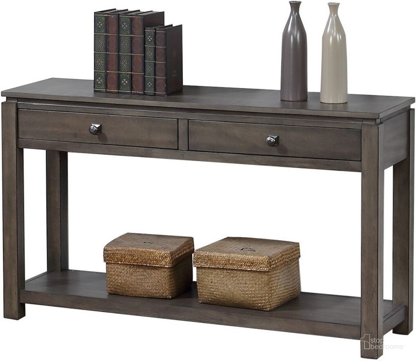 The appearance of Sunset Trading Shades of Gray Sofa Console with Drawers and Shelf designed by Sunset Trading in the traditional interior design. This weathered grey piece of furniture  was selected by 1StopBedrooms from Shades Of Gray Collection to add a touch of cosiness and style into your home. Sku: DLU-EL1604. Material: Wood. Product Type: Console. Image1