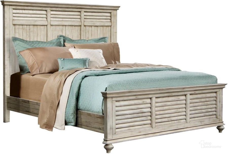 The appearance of Sunset Trading Shades of Sand King Bed designed by Sunset Trading in the traditional interior design. This antique white piece of furniture  was selected by 1StopBedrooms from Shades Of Sand Collection to add a touch of cosiness and style into your home. Sku: CF-2302-0489;CF-2312-0489;CF-2321-0489. Bed Type: Panel Bed. Product Type: Panel Bed. Bed Size: King. Material: Pine. Image1